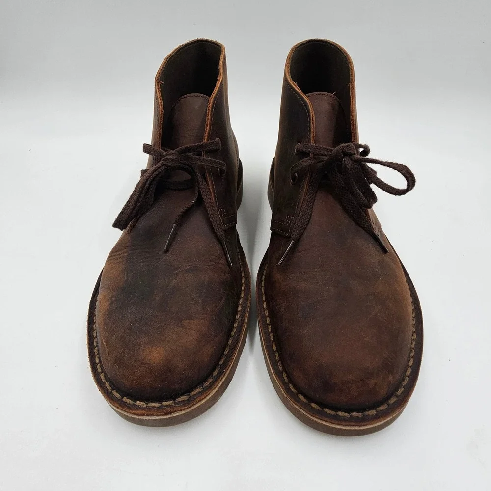 Clarks Collection Bushacre 3 Mens Brown Leather Chukka Desert Boots 9 26150290